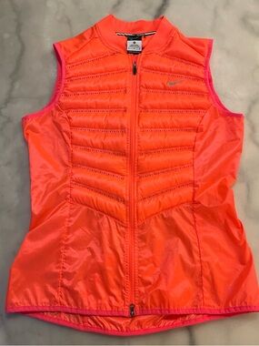 Nike Bright Orange Running Quilted Vest